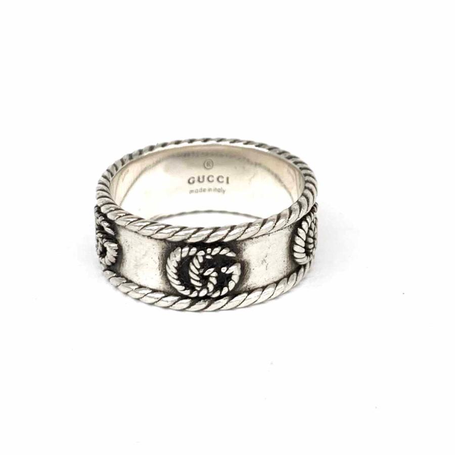 GUCCI グッチ ダブルG ツイスト SVリング 良好 20 シルバーカラー  