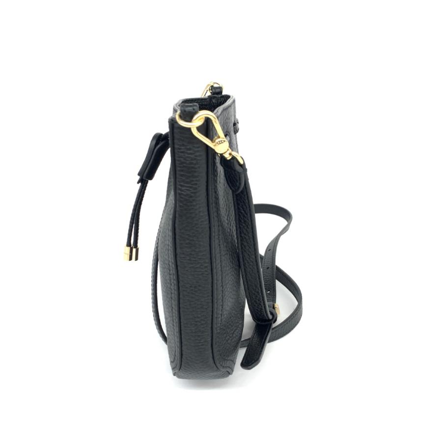 FURLA フルラ アテナ ショルダーバッグ 美品 ブラック レザー ドロー 