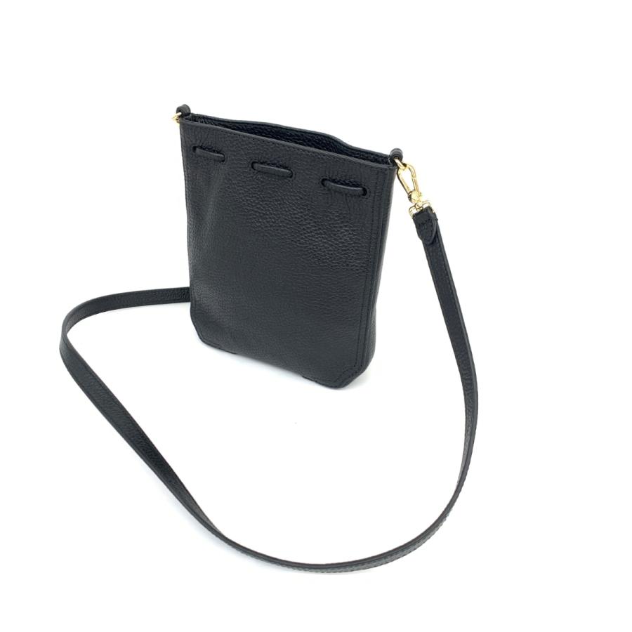FURLA フルラ アテナ ショルダーバッグ 美品 ブラック レザー ドロー 