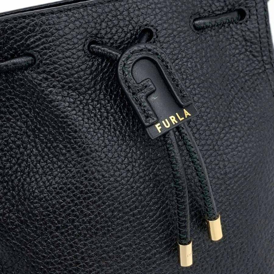 FURLA フルラ アテナ ショルダーバッグ 美品 ブラック レザー