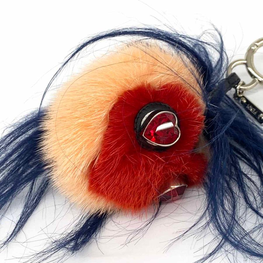FENDI フェンディ モンスター バグズ キーリング レッド×オレンジ 