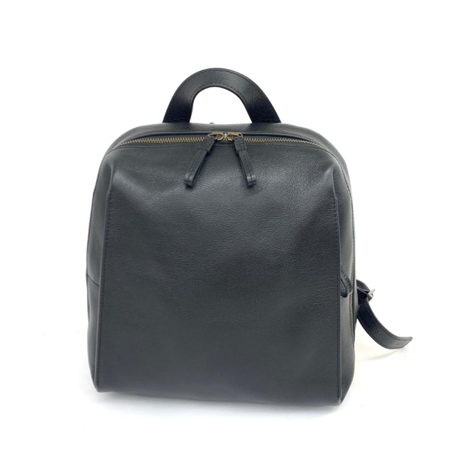 マザーハウス　カゼマトウ　ラウンド　バックパック　レザー　ブラック Kazematou Round Backpack – マザーハウス 公式サイト
