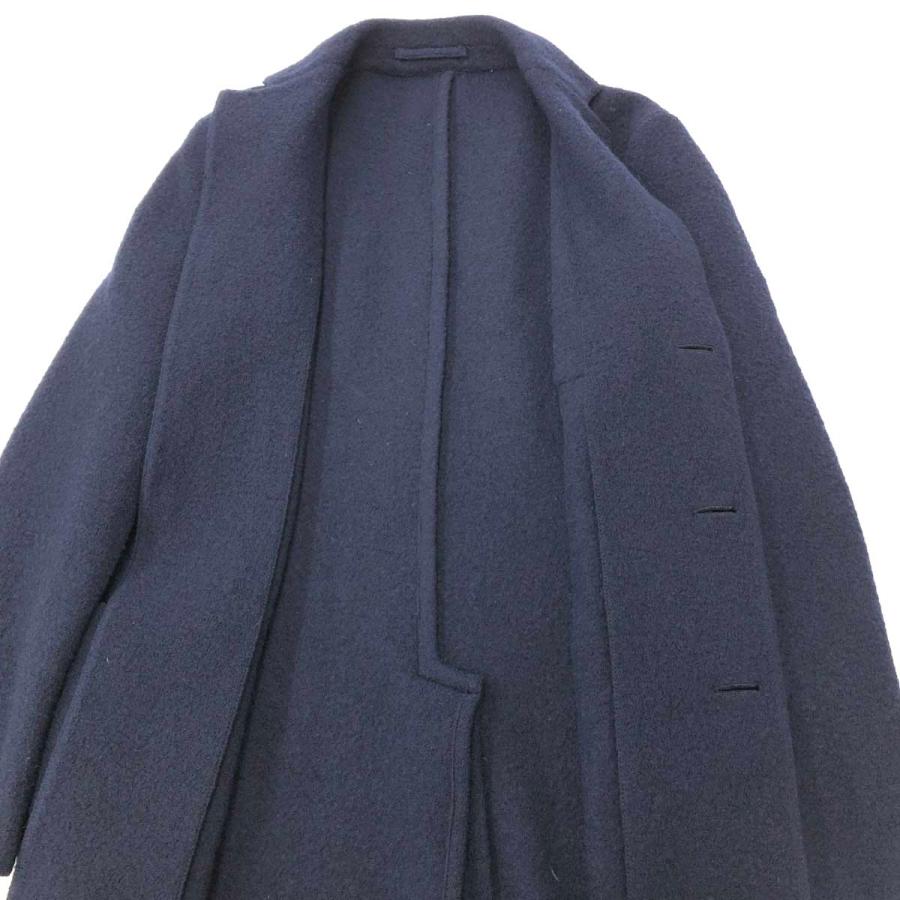 LARDINI ラルディーニ チェスターコート ネイビー ウール メンズ LARDINI ラルディーニ チェスターコート ネイビー ウール メンズ
