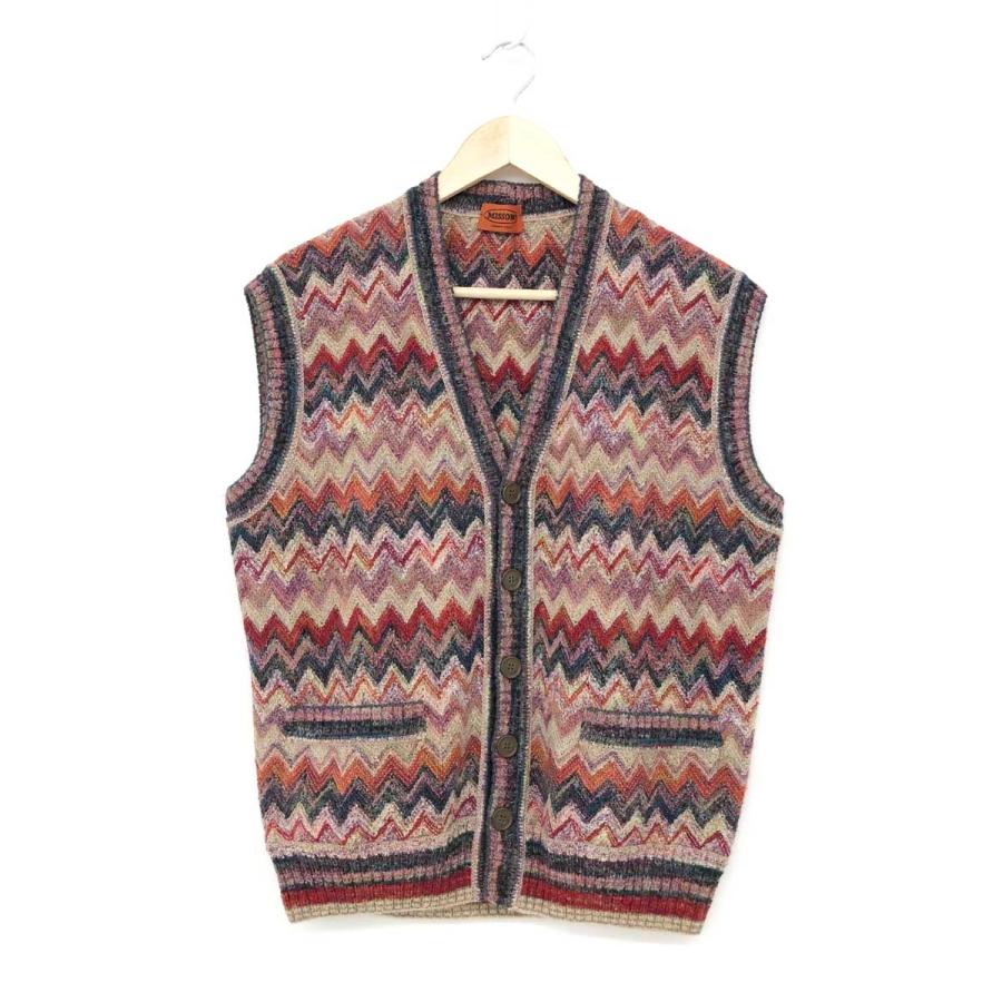 MISSONI ミッソーニ ニットベスト サイズ50 マルチカラー モヘヤ