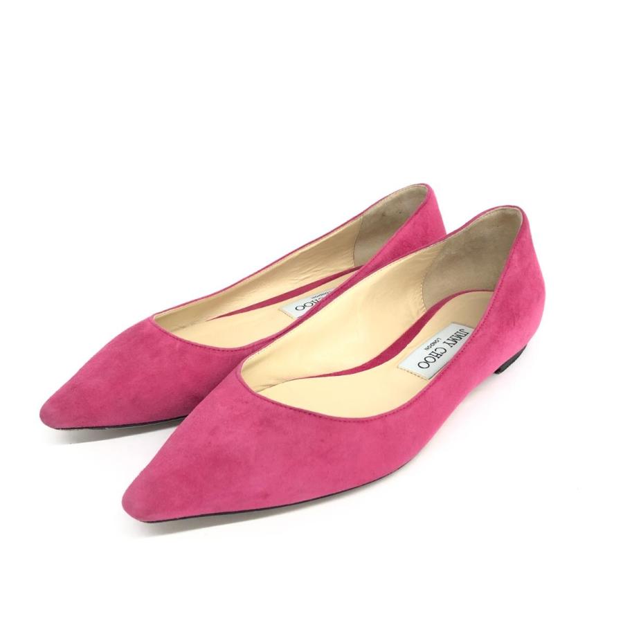 JIMMY CHOO ジミーチュウピンクスエードパンプス36