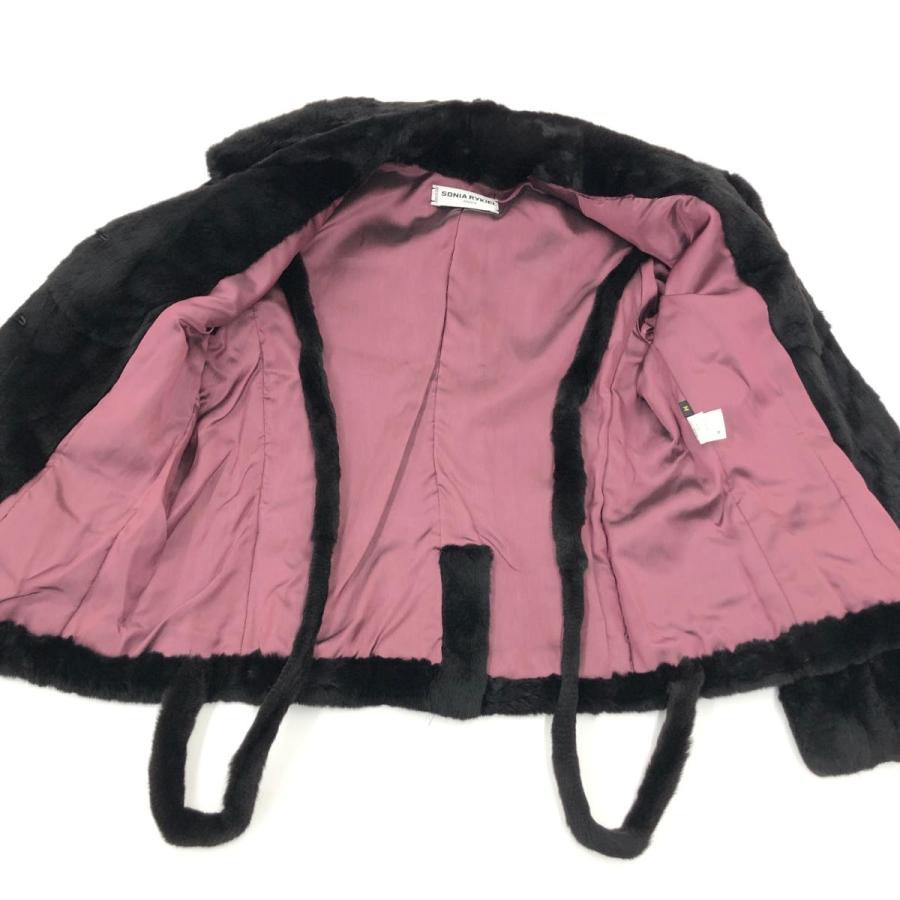SONIA RYKIEL ソニアリキエル コート Mサイズ ブラック シェアード 