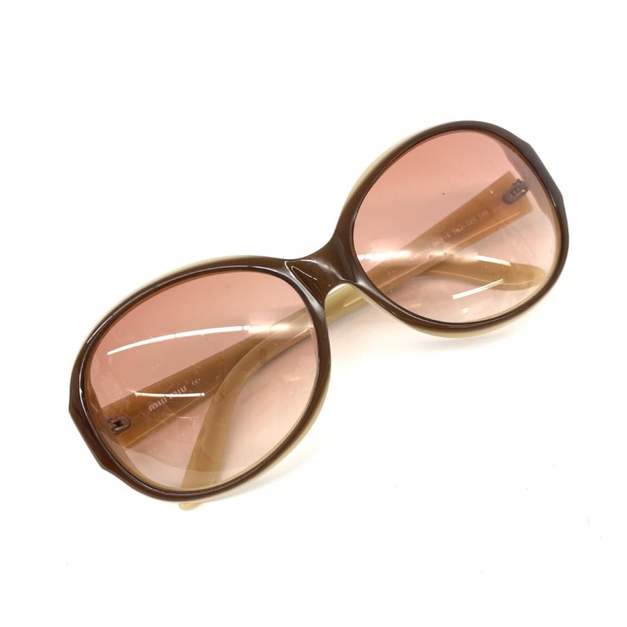 miumiu ミュウミュウ サングラス SMU19G ベージュ×ブラウン