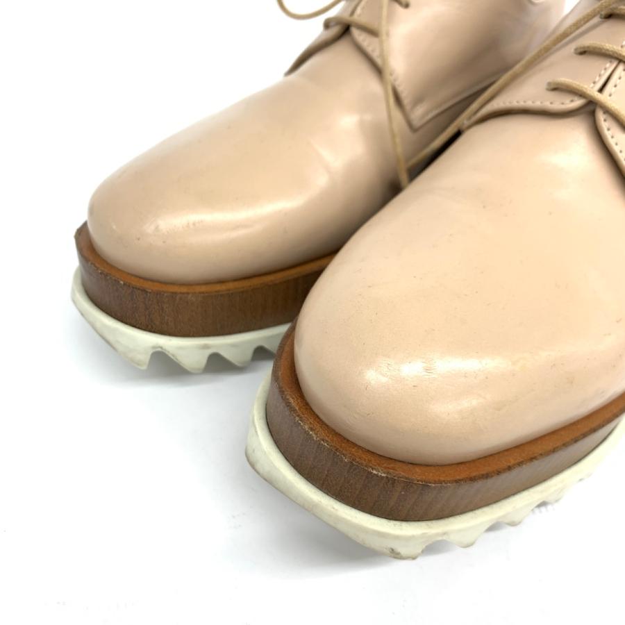 JIL SANDER ジルサンダー レースアップシューズ 35 ベージュ レザー 