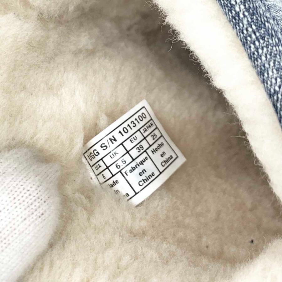 UGG アグ ムートンブーツ 良好 25 ブルー デニム 内ボア UGG アグ ムートンブーツ 良好 25 ブルー デニム 内ボア