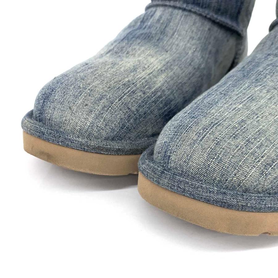 UGG アグ ムートンブーツ 良好 25 ブルー デニム 内ボア UGG アグ ムートンブーツ 良好 25 ブルー デニム 内ボア