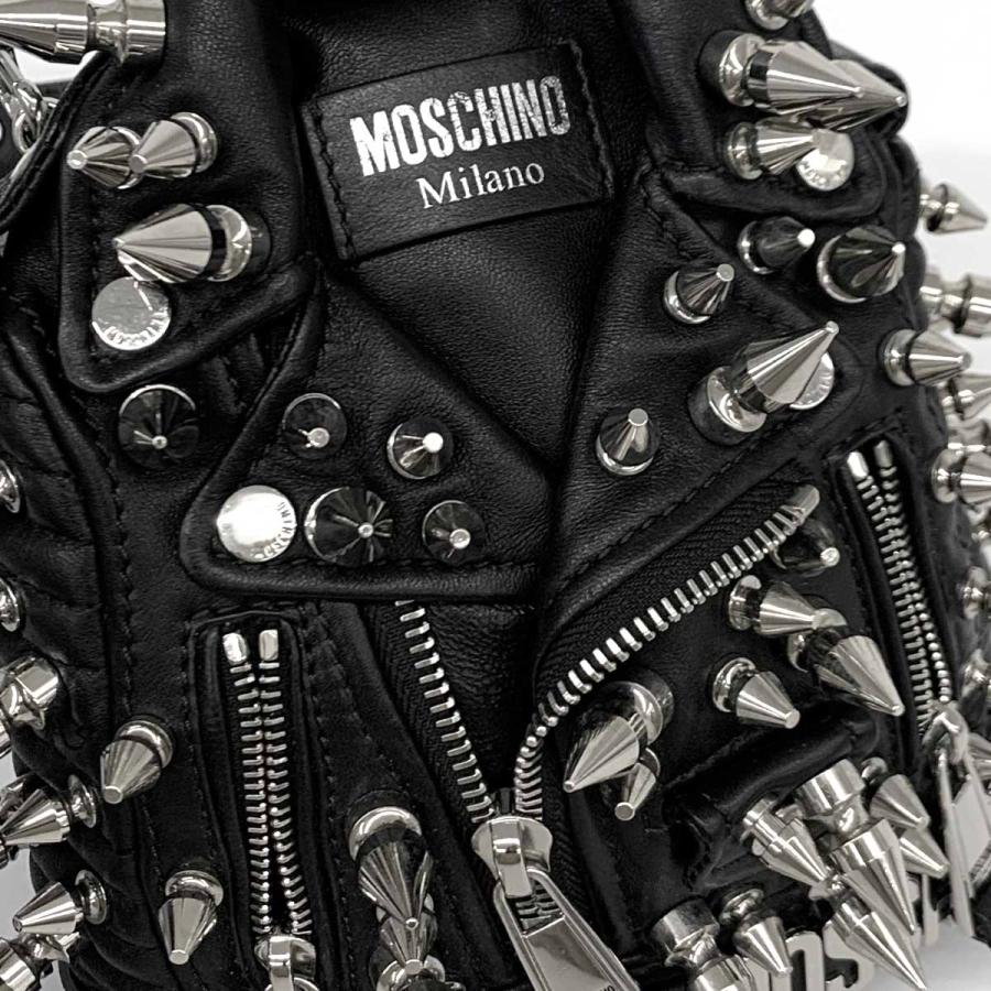 MOSCHINO モスキーノ ショルダーバッグ 良好 ブラック レザー MOSCHINO モスキーノ ショルダーバッグ 良好 ブラック レザー
