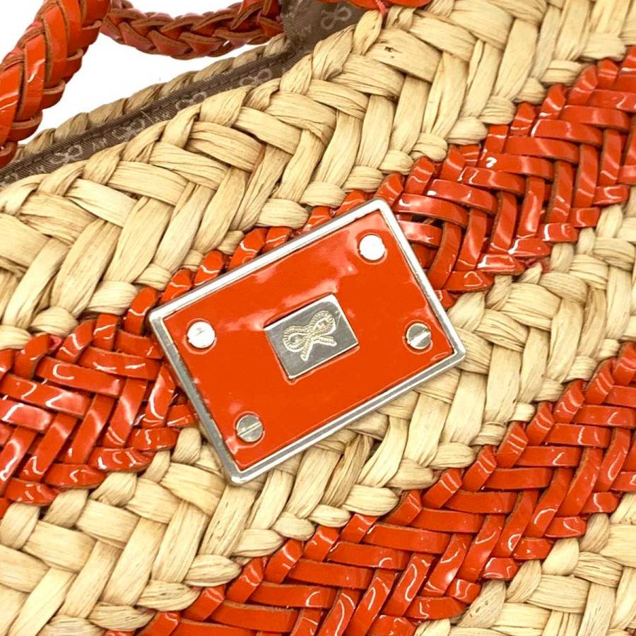 ANYA HINDMARCH アニヤハインドマーチ ハンドバッグ 良好 オレンジ 