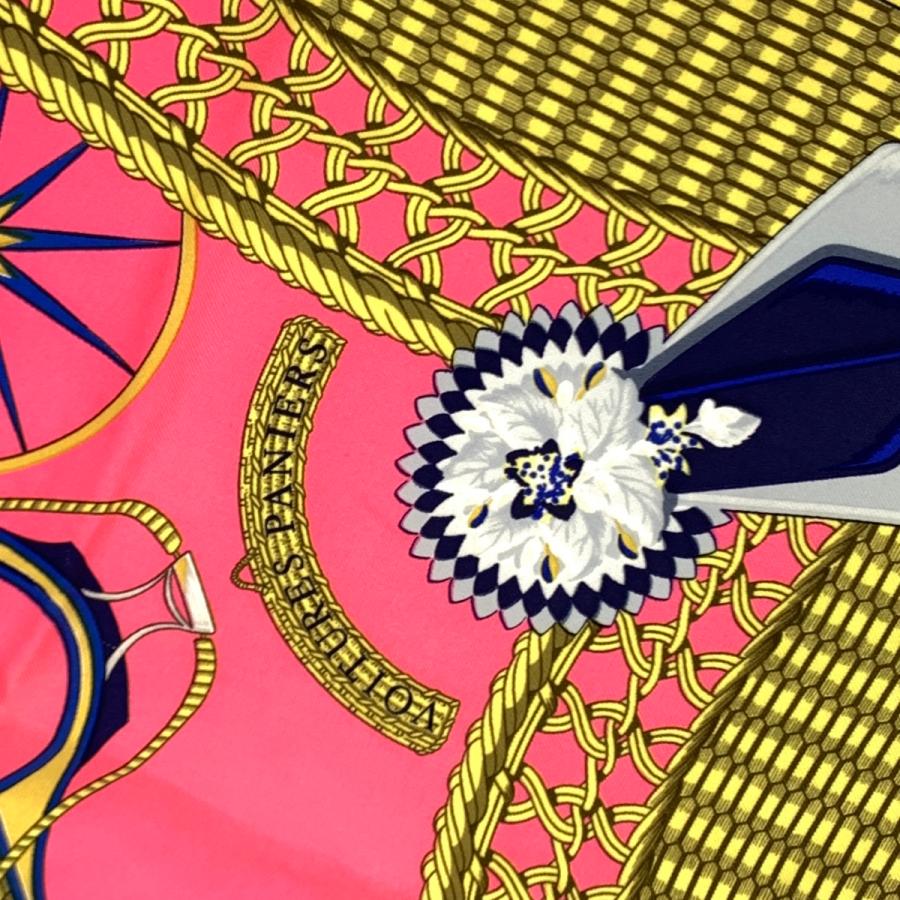 HERMES エルメス カレ90 voitures paniers スカーフ ピンク HERMES エルメス カレ90 voitures paniers スカーフ ピンク