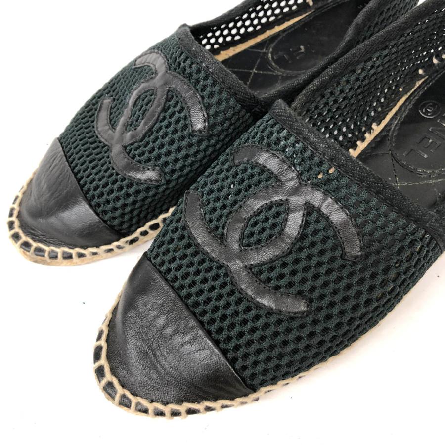 CHANEL シャネル エスパドリーユシューズ サイズ40 ブラック 