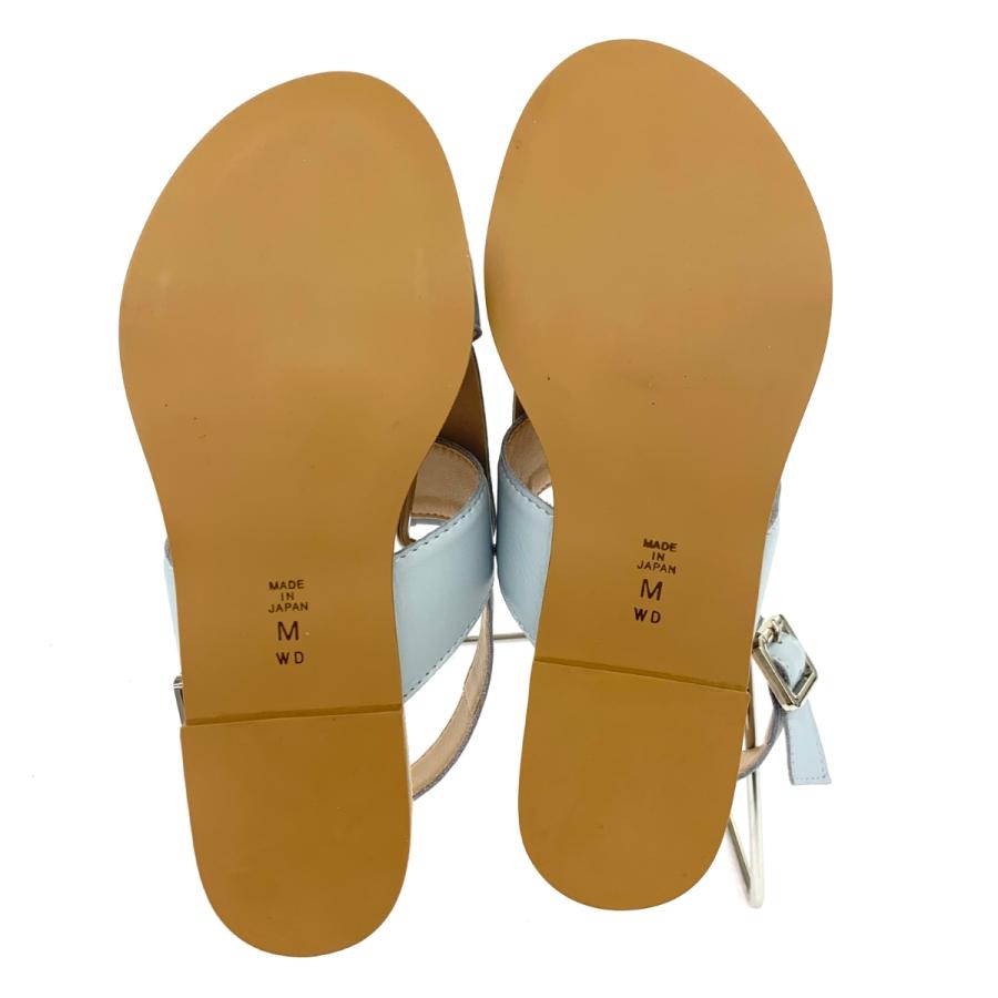 DIANA ダイアナ フリンジ サンダル 未使用品 M ブルー レディース 靴 