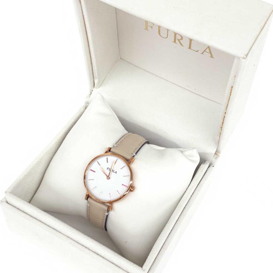 FURLA フルラ ジャーダ 腕時計 美品  4251108503 ゴールドカラー×ベージュ SS×レザー レディース ウォッチ watch｜tifana｜08