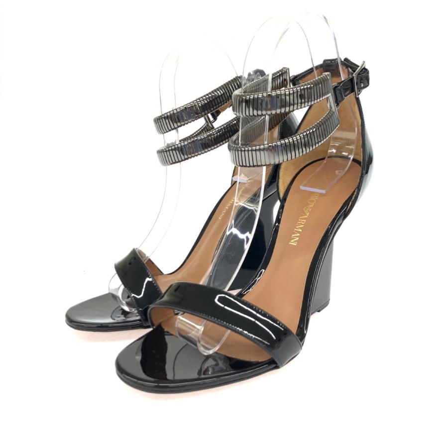 EMPORIO ARMANI エンポリオアルマーニ サンダル 新品同様 37 ブラック  