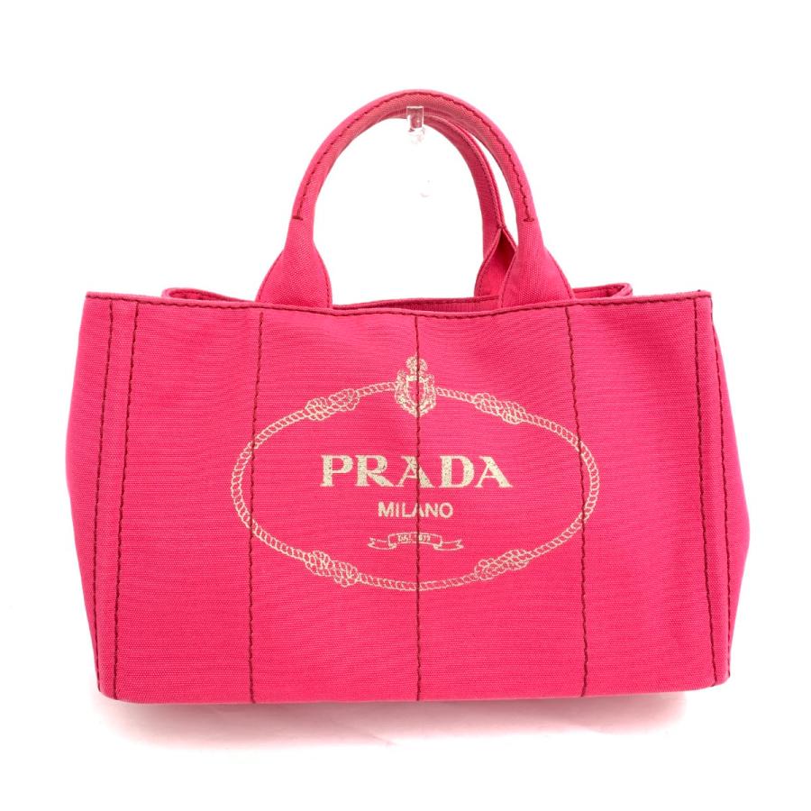 PRADA プラダ カナパ 2WAYバッグ 1BG642 ピンク キャンバス レディース  