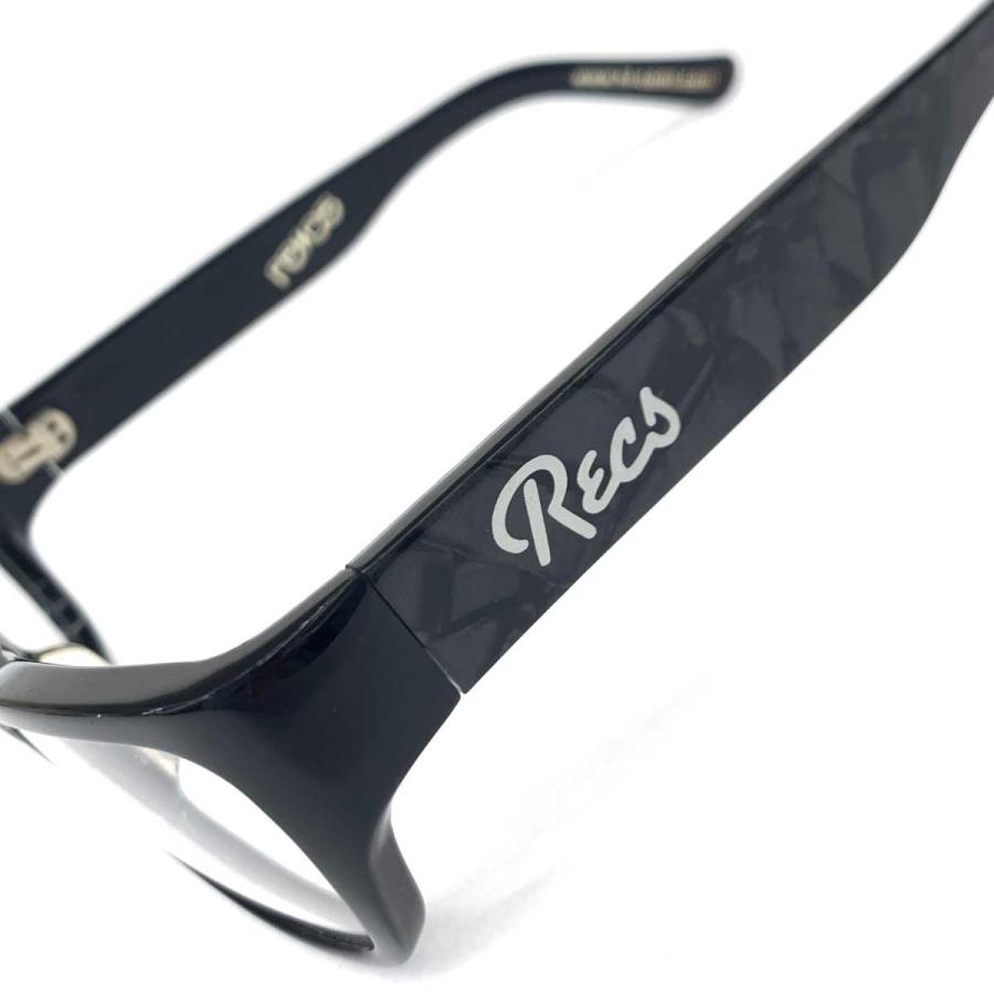 recs レックス AREA-7 メガネフレーム  recs-09 ブラック   ユニセックス 眼鏡 服飾小物｜tifana｜06