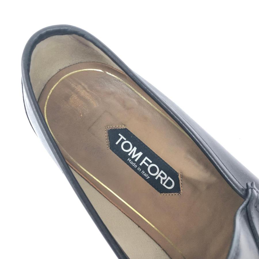 TOM FORD トムフォード ローファー 良好 10 ブラック レザー TOM FORD トムフォード ローファー 良好 10 ブラック レザー