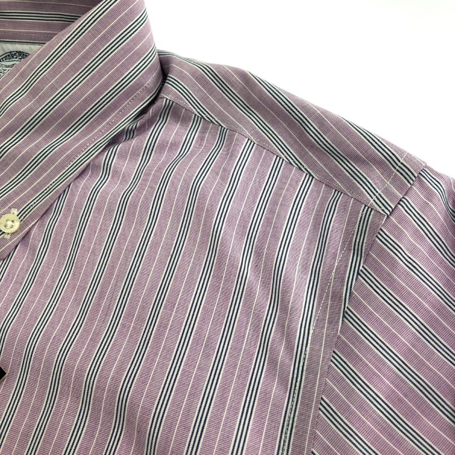 【美品】ブルックスブラザーズ ボタンダウンシャツ　パープル S 刺繍あり 美品】ブルックスブラザーズ ボタンダウンシャツ パープル S