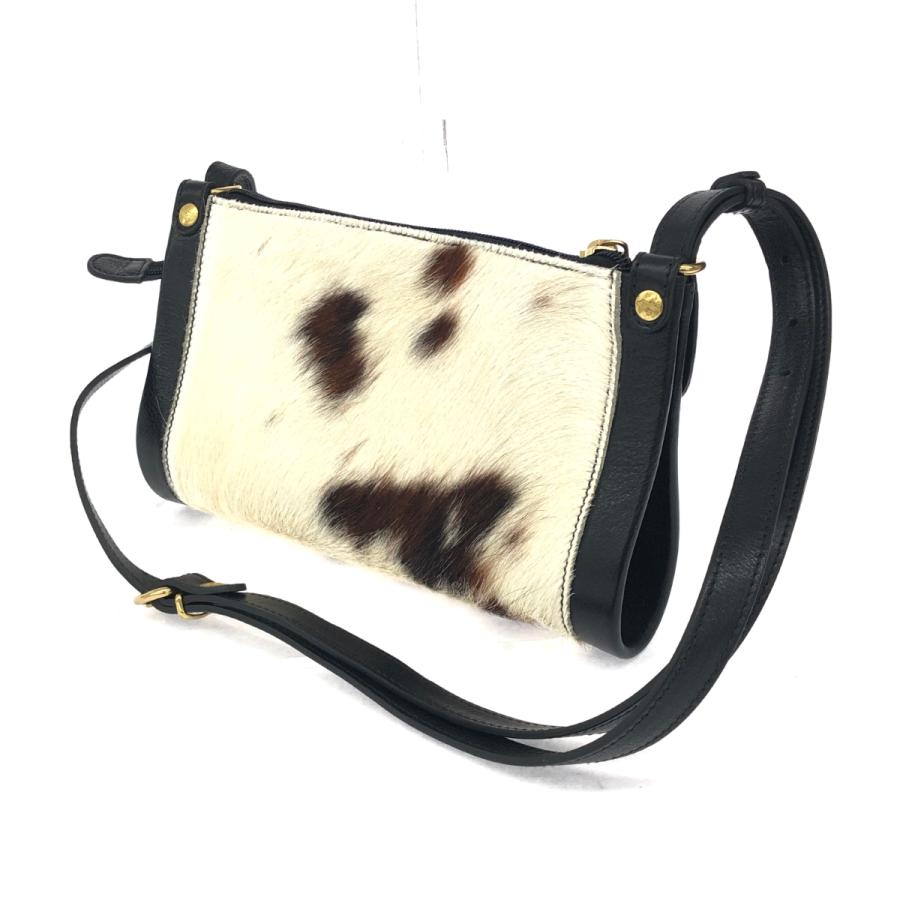 IL BISONTE イルビゾンテ ショルダーバッグ 美品 ブラック/ホワイト 