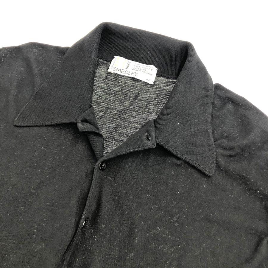 JOHN SMEDLEY ジョンスメドレー ニットポロ サイズ42 ブラック JOHN SMEDLEY ジョンスメドレー ニットポロ サイズ42 ブラック