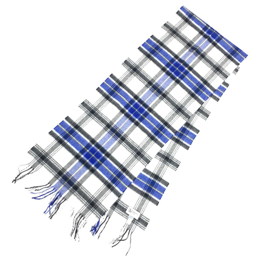 JOHNSTONS OF ELGIN ジョンストンズオブエルガン マフラー 美品 ブルー  