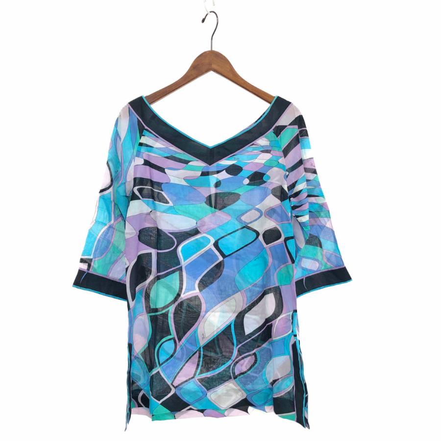 EMILIO PUCCI エミリオプッチ チュニック 良好 サイズM ブルー EMILIO PUCCI エミリオプッチ チュニック 良好 サイズM ブルー