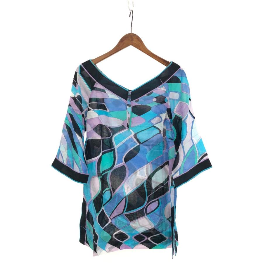 EMILIO PUCCI エミリオプッチ チュニック 良好 サイズM ブルー EMILIO PUCCI エミリオプッチ チュニック 良好 サイズM ブルー
