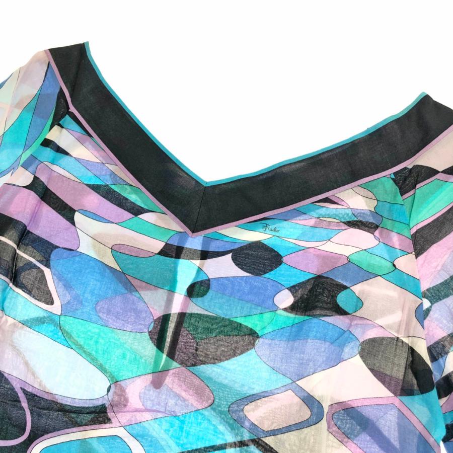 EMILIO PUCCI エミリオプッチ チュニック 良好 サイズM ブルー EMILIO PUCCI エミリオプッチ チュニック 良好 サイズM ブルー