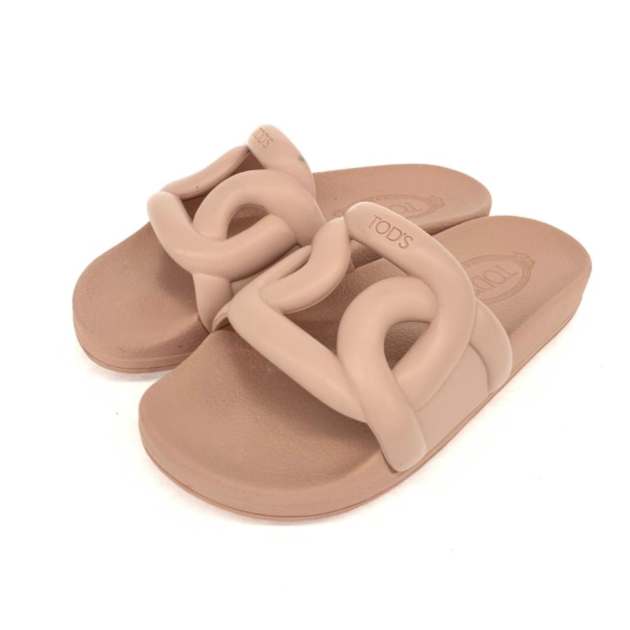 TOD'S トッズ ラバースライドサンダル 38 ピンク ラバー TOD'S トッズ ラバースライドサンダル 38 ピンク ラバー