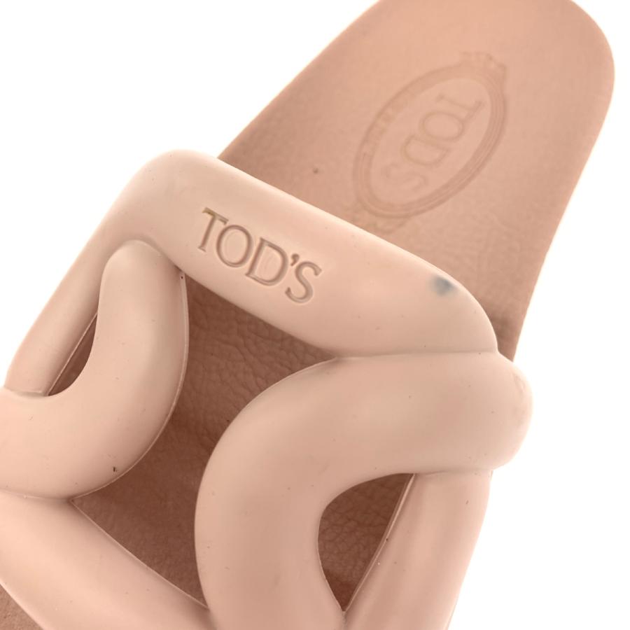 TOD'S トッズ ラバースライドサンダル 38 ピンク ラバー TOD'S トッズ ラバースライドサンダル 38 ピンク ラバー