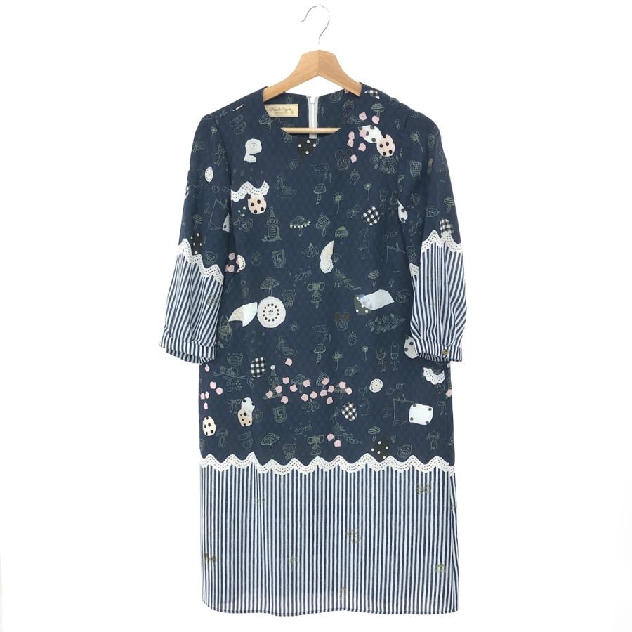 franchelippee フランシュリッペ へんてこ柄ワンピース 未使用品 M 