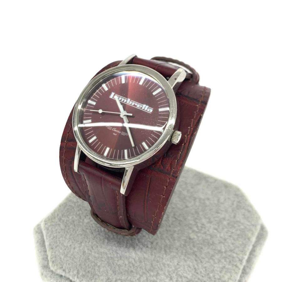 Lambretta ランブレッタ 腕時計 クォーツ シルバーカラー×ボルドー SS  
