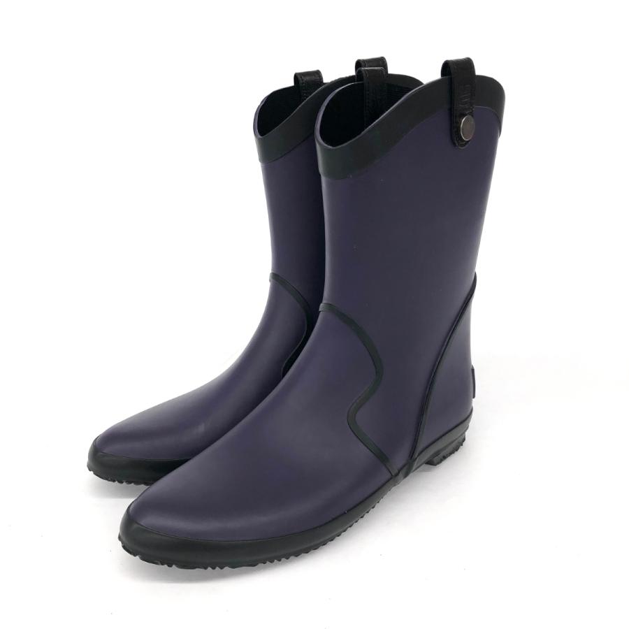 ANNA SUI アナスイ レイン ブーツ 良好 M パープル レディース 靴  