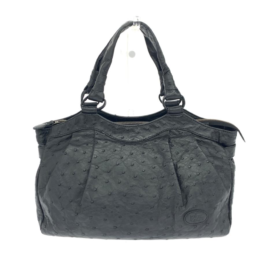 イビザ　ハンドバッグ　オーストリッチ IBIZA イビサ オーストリッチ ハンドバッグ 良好 ブラック レディース