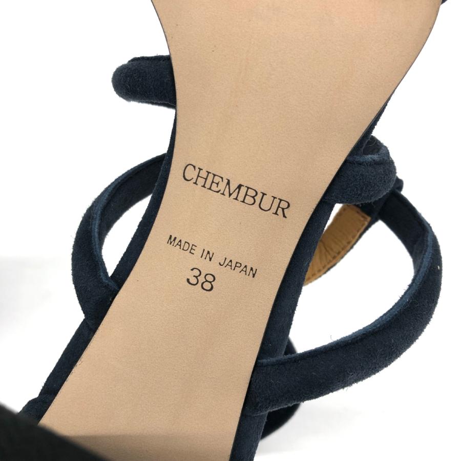 CHEMBUR チェンバー サンダル 美品 38 ネイビー スウェード