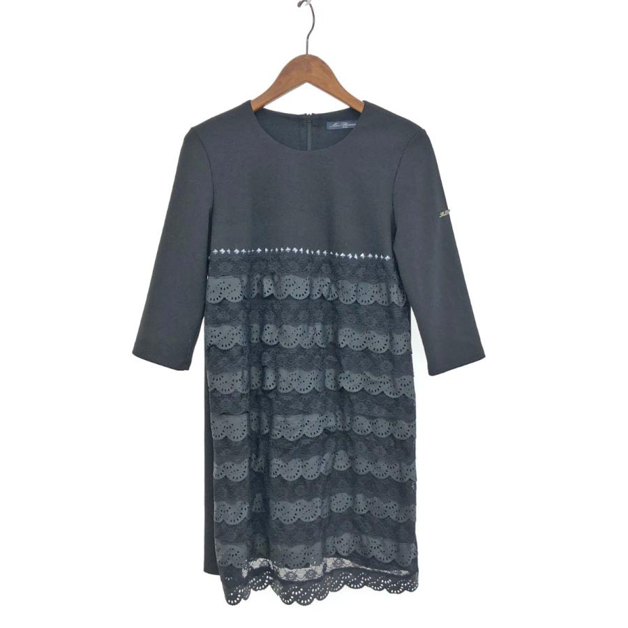 Miss Blumarine ミスブルマリン 長袖ワンピース 良好 14T ブラック  