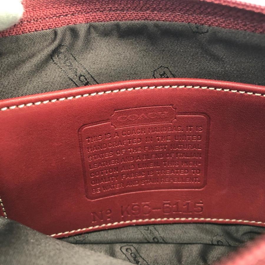 COACH オールドコーチ アクセサリーポーチ 6115 ボルドー/ベージュ 