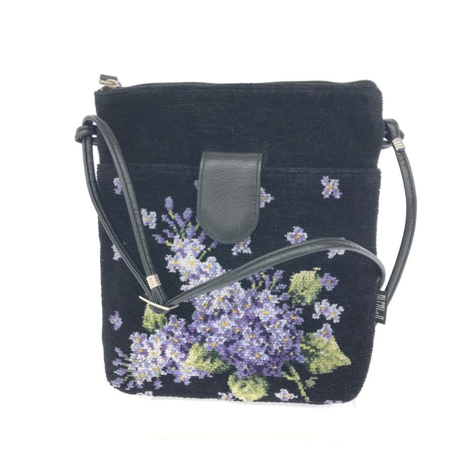 Hotman ホットマン ショルダーバッグ 良好 ブラック シェニール織 