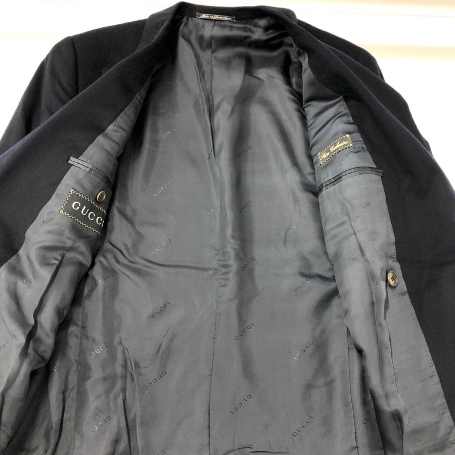 GUCCI グッチ ダブル ジャケット 良好 サイズ:50 ネイビー GUCCI グッチ ダブル ジャケット 良好 サイズ:50 ネイビー