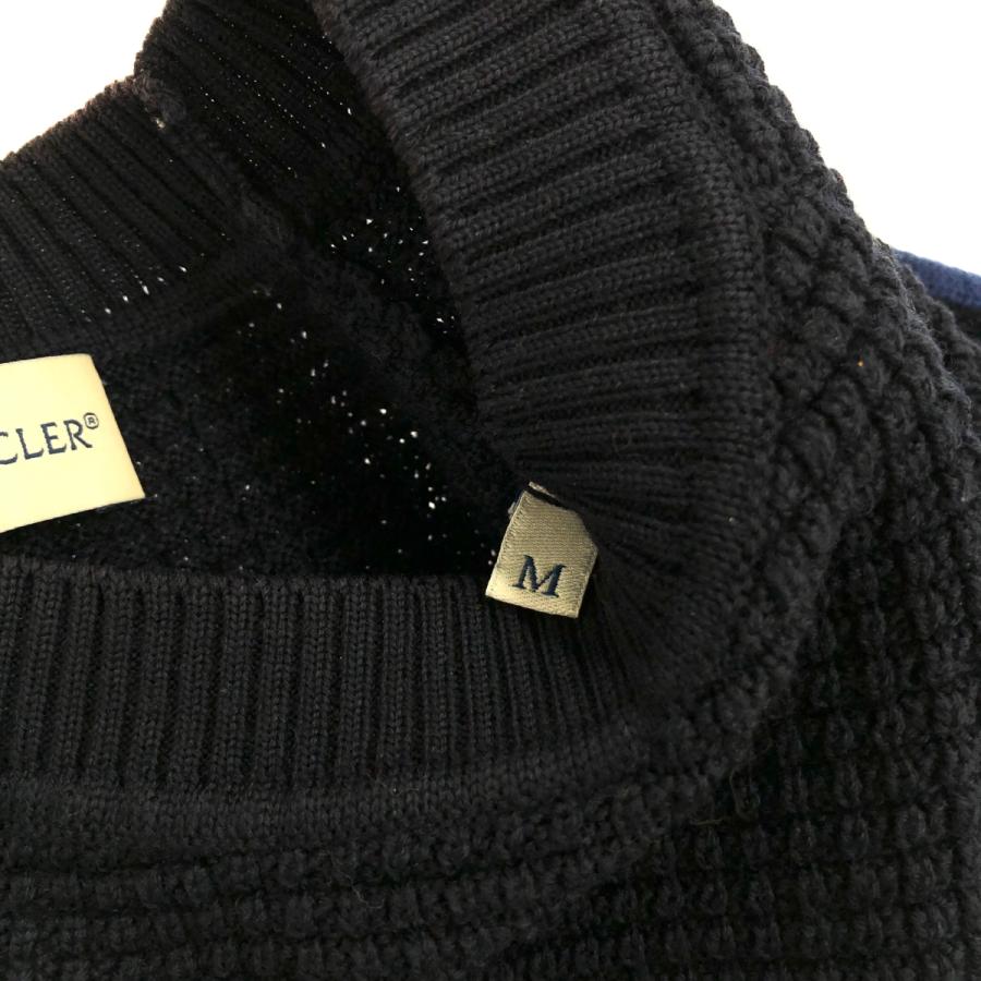 MONCLER モンクレール ワッフル ニット サイズ:M ネイビー MONCLER モンクレール ワッフル ニット サイズ:M ネイビー