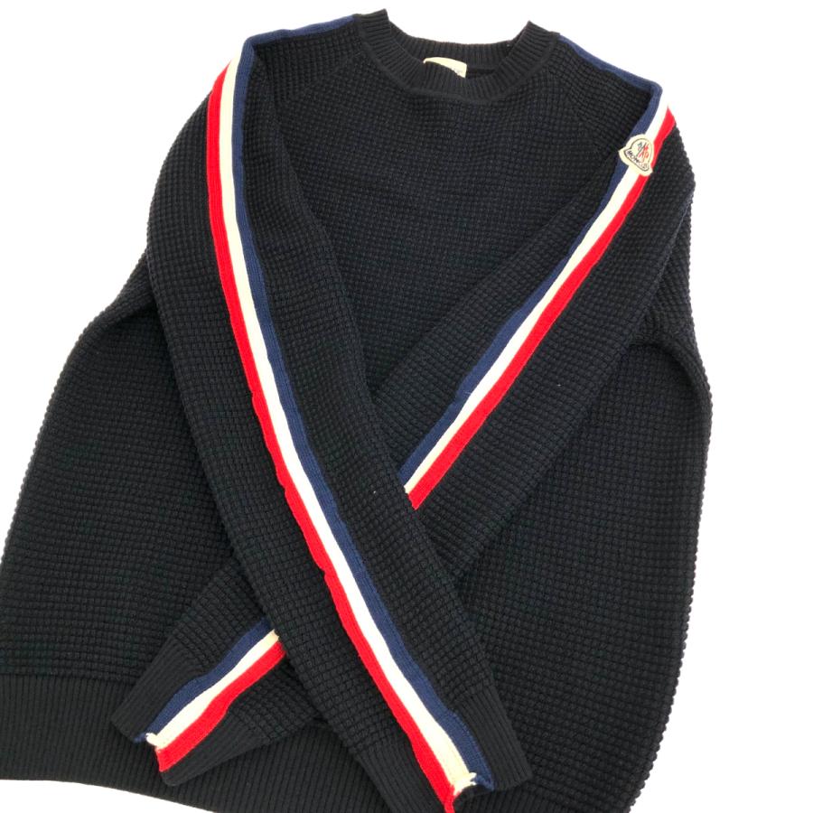 MONCLER モンクレール ワッフル ニット サイズ:M ネイビー MONCLER モンクレール ワッフル ニット サイズ:M ネイビー