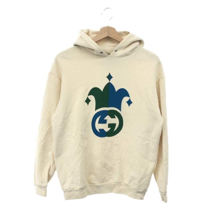 GUCCI ホワイト インターロッキングロゴパーカー