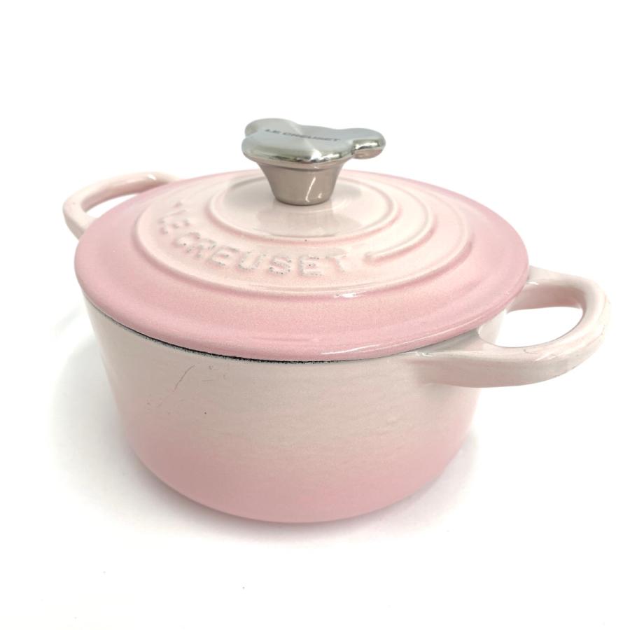LE CREUSET ルクルーゼ ココットロンド 鍋 ピンク ベアーつまみ 調理 
