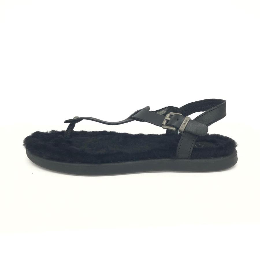 UGG アグ サンダル 24 1010097 ブラック レザー ファー
