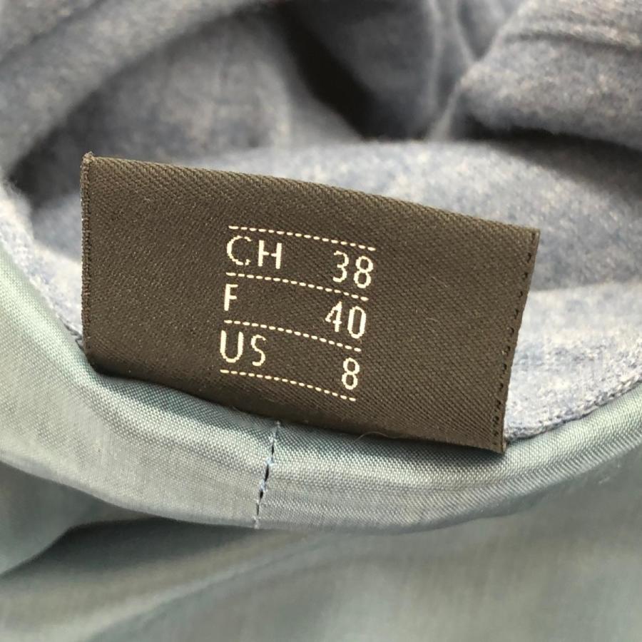 AKRIS アクリス 長袖ワンピース 良好 サイズ:US8 ブルー AKRIS アクリス 長袖ワンピース 良好 サイズ:US8 ブルー