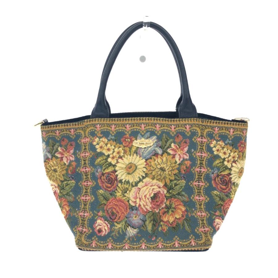 Think Bee シンクビー 2WAYバッグ マルチカラー ゴブラン織 フラワー 