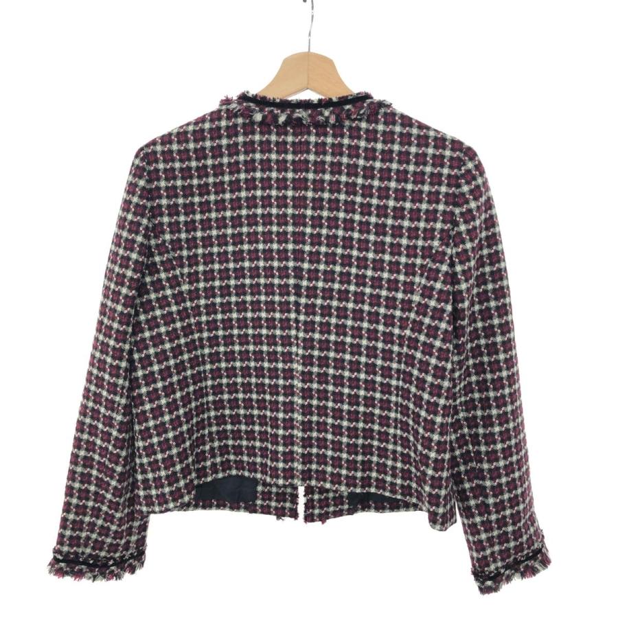 ROCHAS ロシャス フランス製 ツイード ノーカラー コート N440 ROCHAS ロシャス フランス製 ツイード ノーカラー コート N440